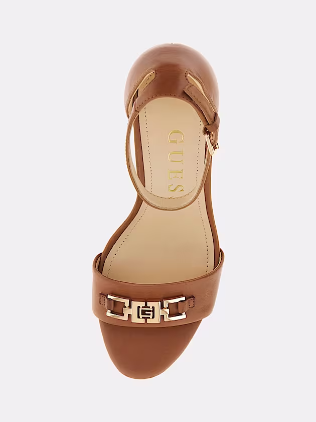 Settle genuine leather sandal - GUESS