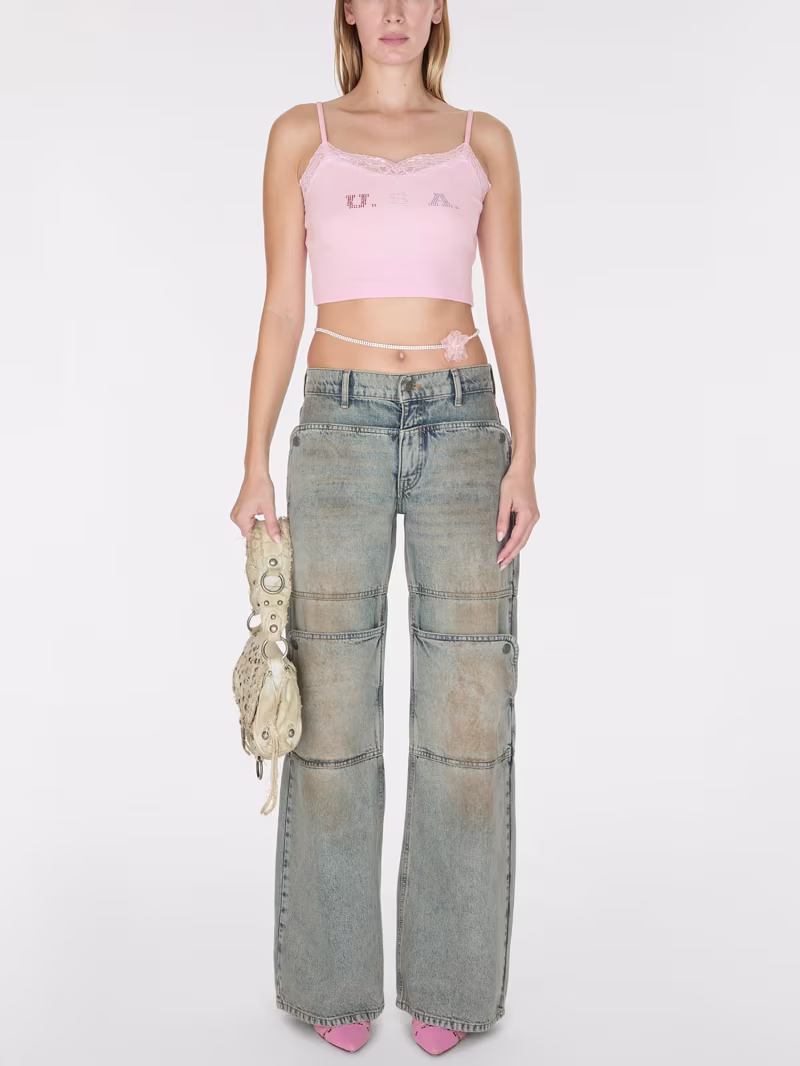Wide leg utility jeans - GUESS
