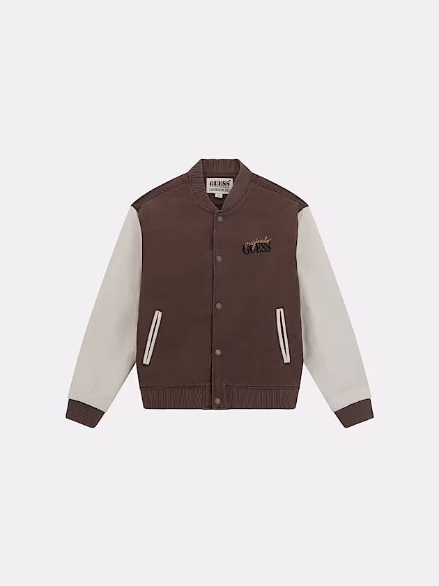 Denim insert bomber jacket - GUESS