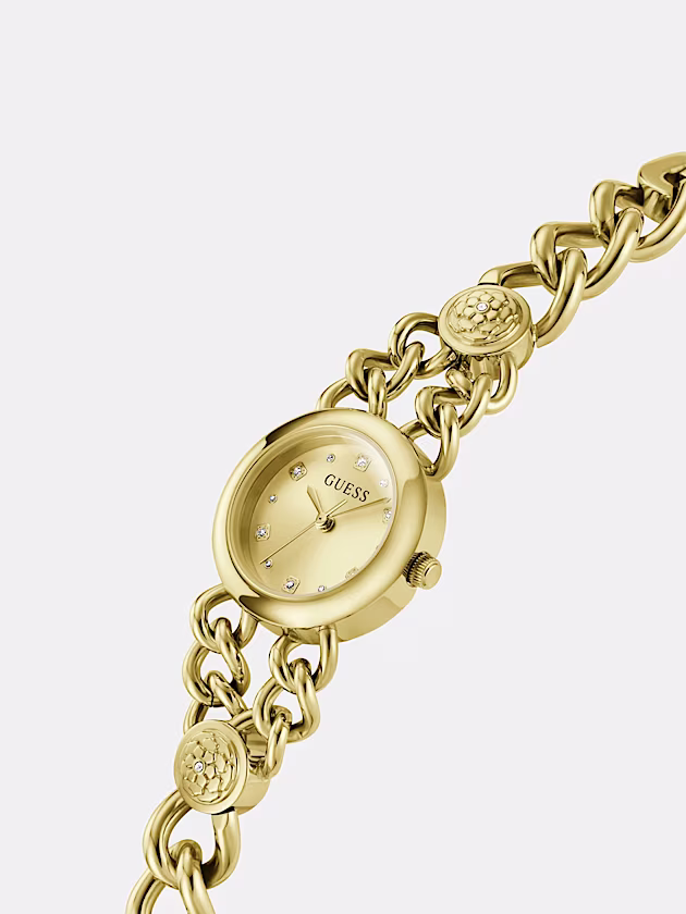 Analogue watch with floral detail - GUESS