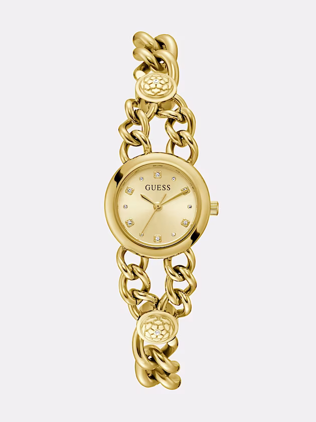 Analogue watch with floral detail - GUESS