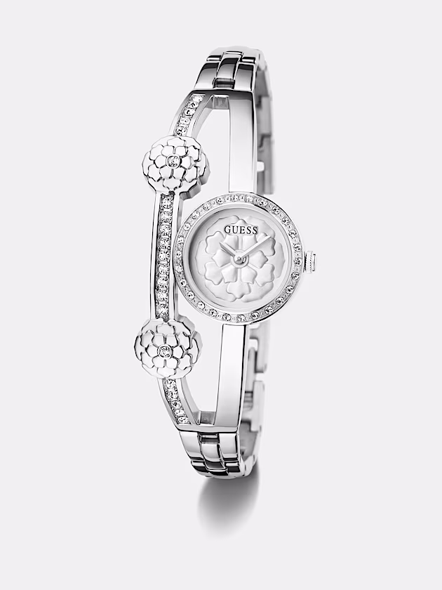 Analogue watch with floral detail - GUESS