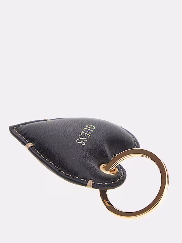 Genuine leather heart keychain - GUESS