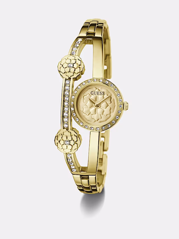 Analogue watch with floral detail - GUESS