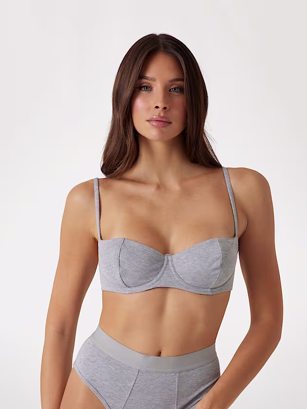 Tessa rib knit balconette bra - GUESS