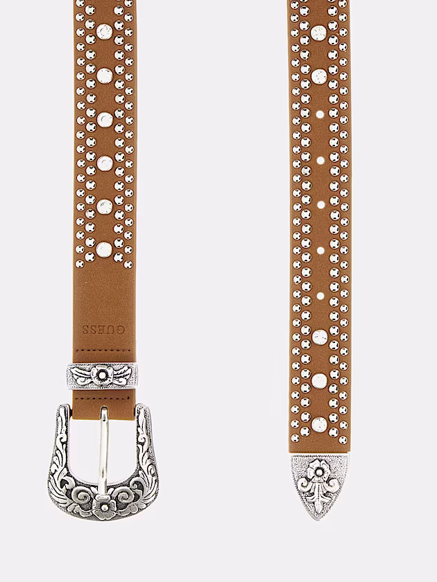 Studs and rhinestones belt - GUESS