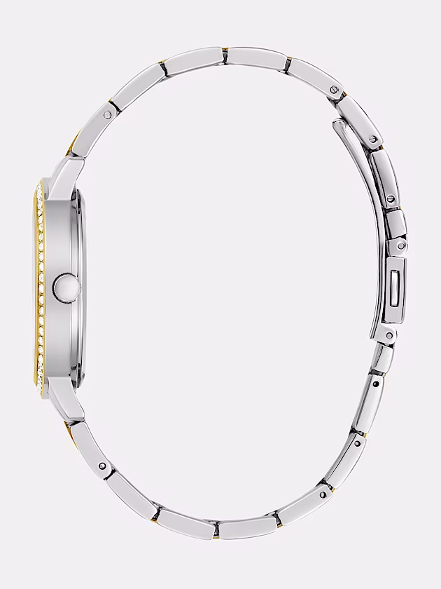 Analogue watch with crystal appliqué detailing - GUESS