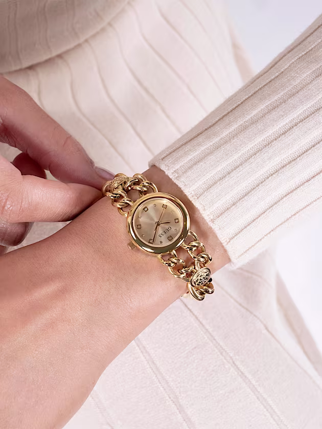 Analogue watch with floral detail - GUESS