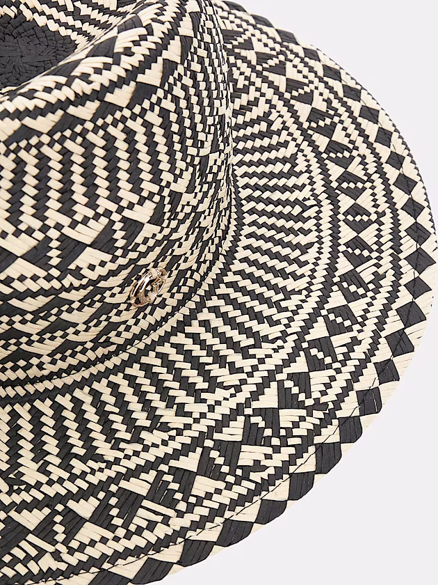 Geometric-design straw hat - GUESS