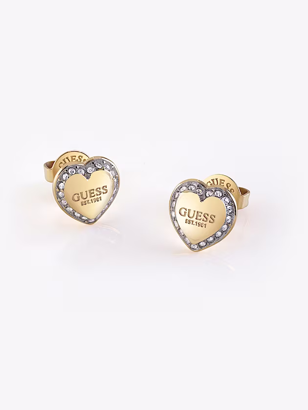 Fine heart earrings - GUESS