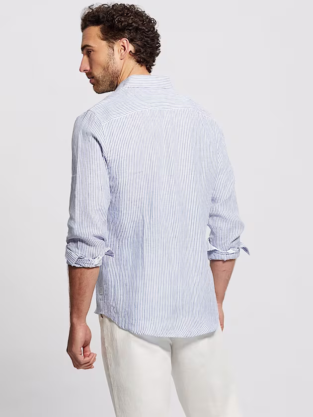Striped linen shirt - GUESS