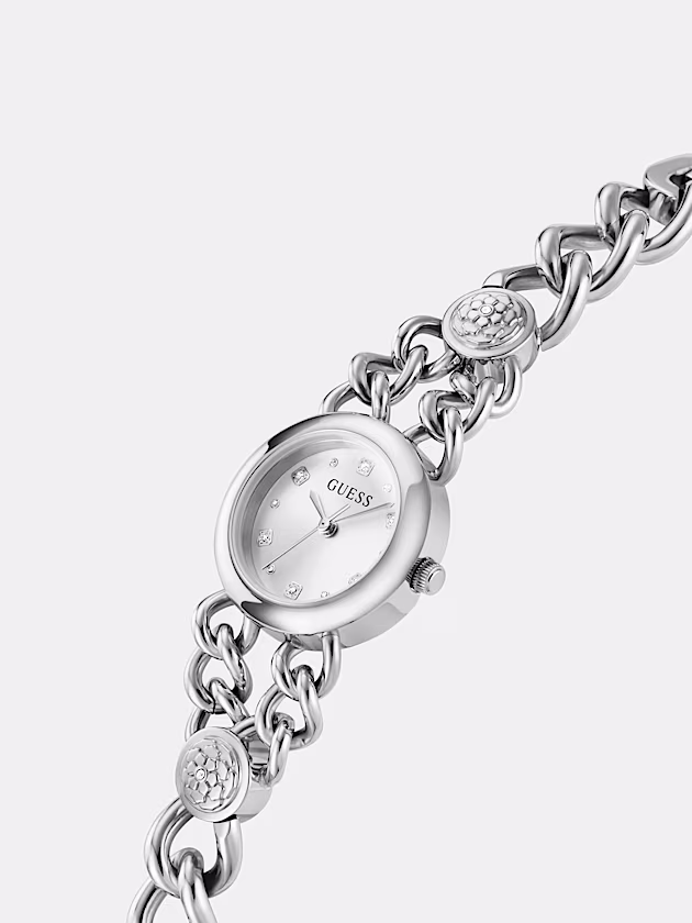 Analogue watch with floral detail - GUESS