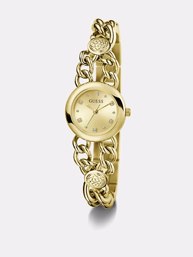 Analogue watch with floral detail - GUESS