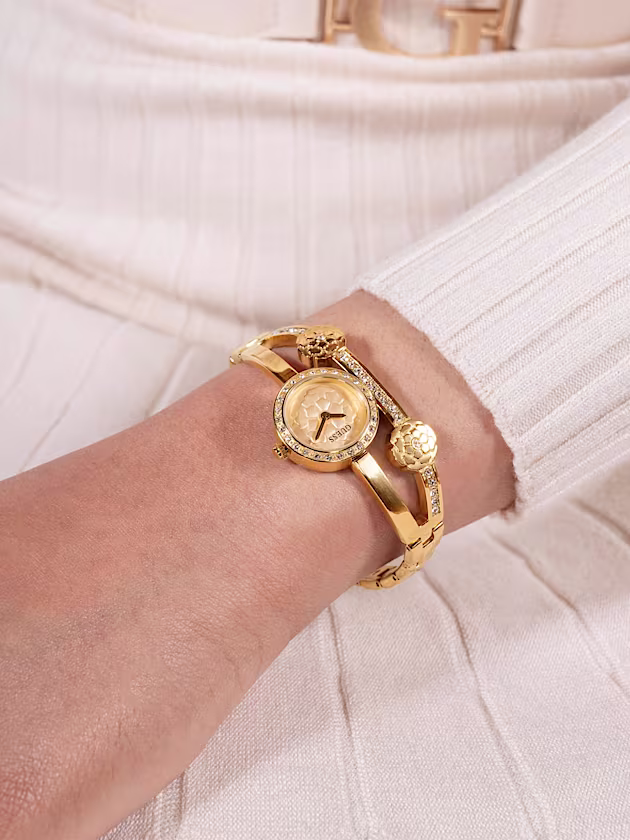 Analogue watch with floral detail - GUESS
