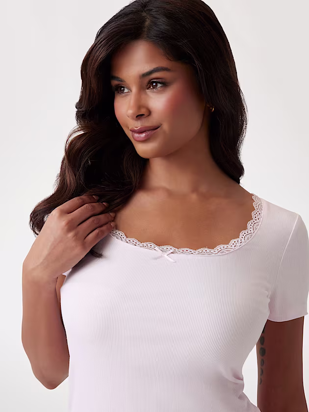 Lia rib-knit top - GUESS