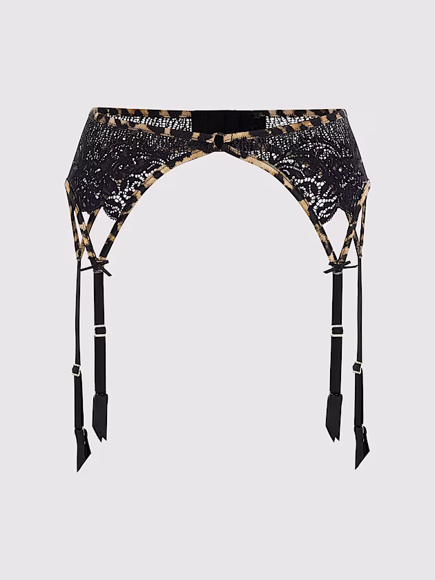 Nina animalier suspender belt - GUESS