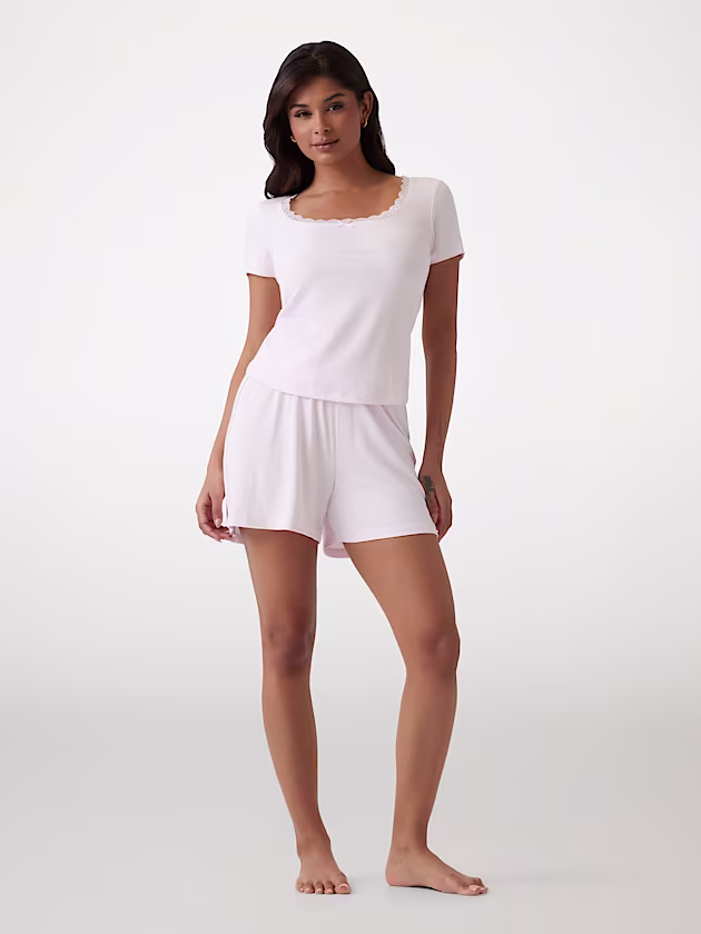 Lia rib-knit top - GUESS