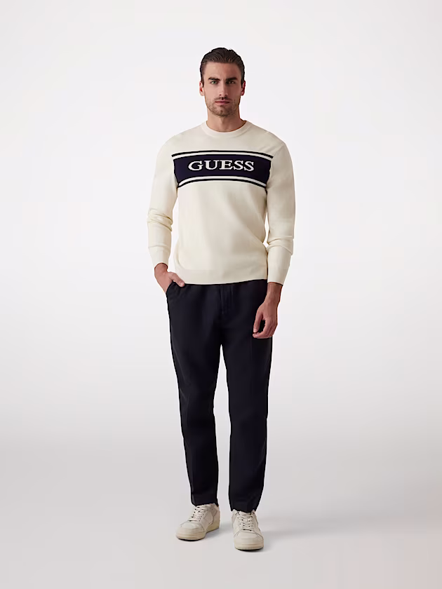 Two-toned logo sweater - GUESS