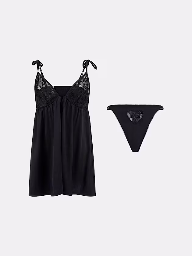 Vanessa babydoll and thong set - GUESS