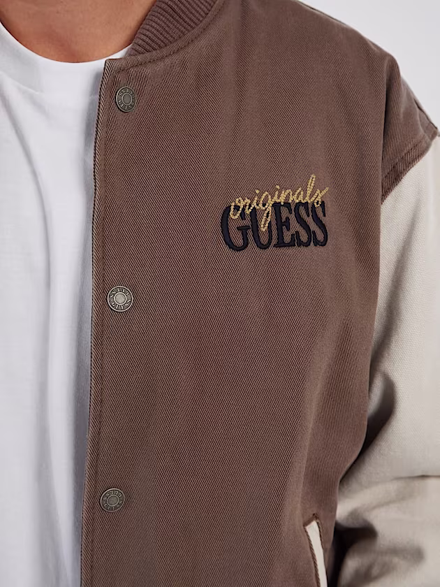 Denim insert bomber jacket - GUESS