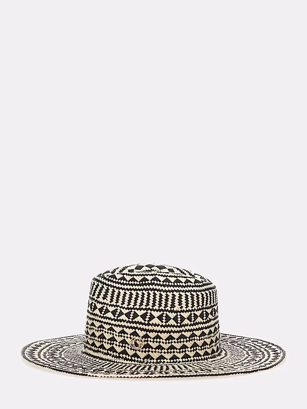 Geometric-design straw hat - GUESS