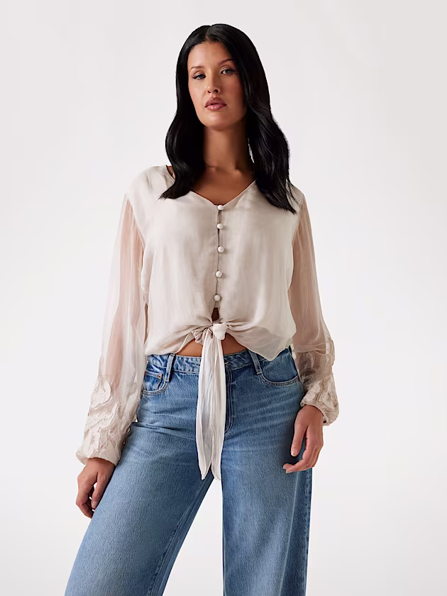 Silk-blend shirt - GUESS