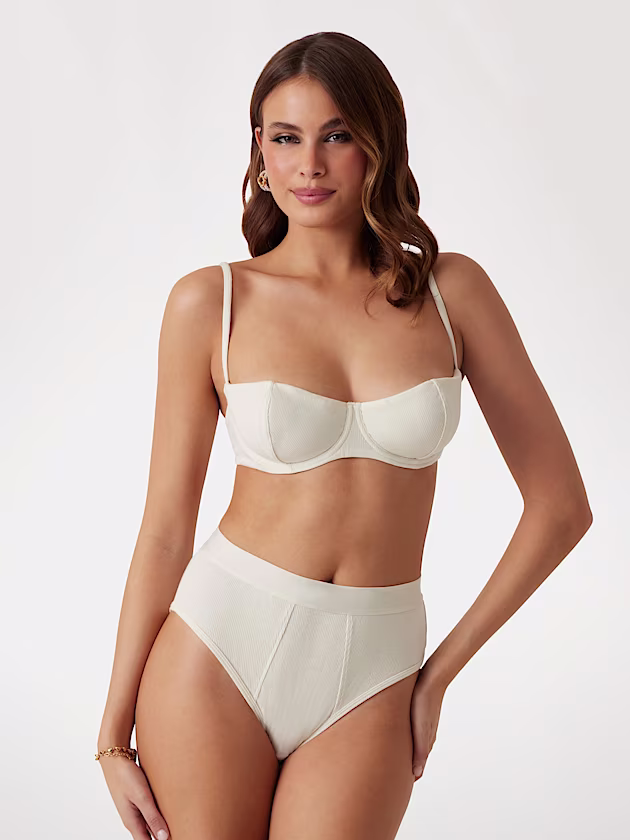 Tessa rib knit balconette bra - GUESS