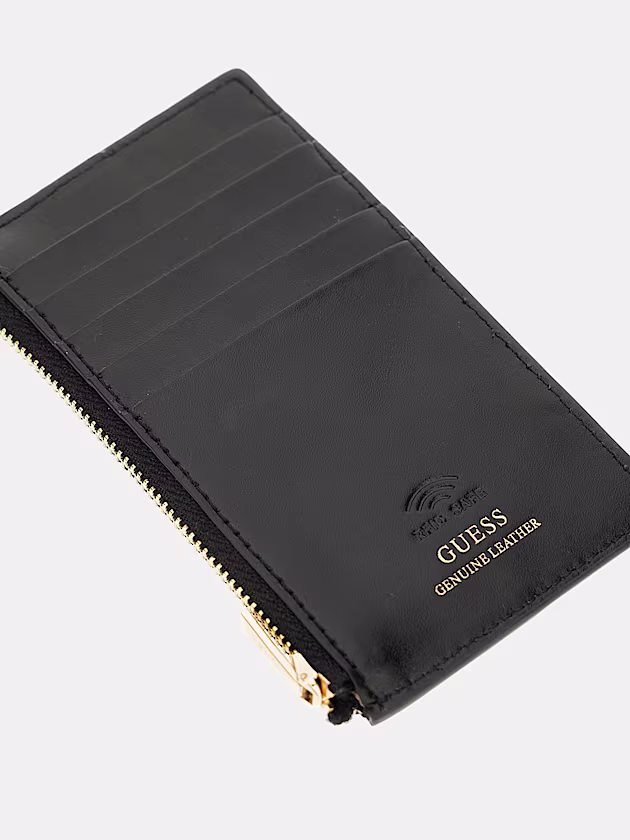 G Elite Genuine Leather Credit Card Holder - GUESS