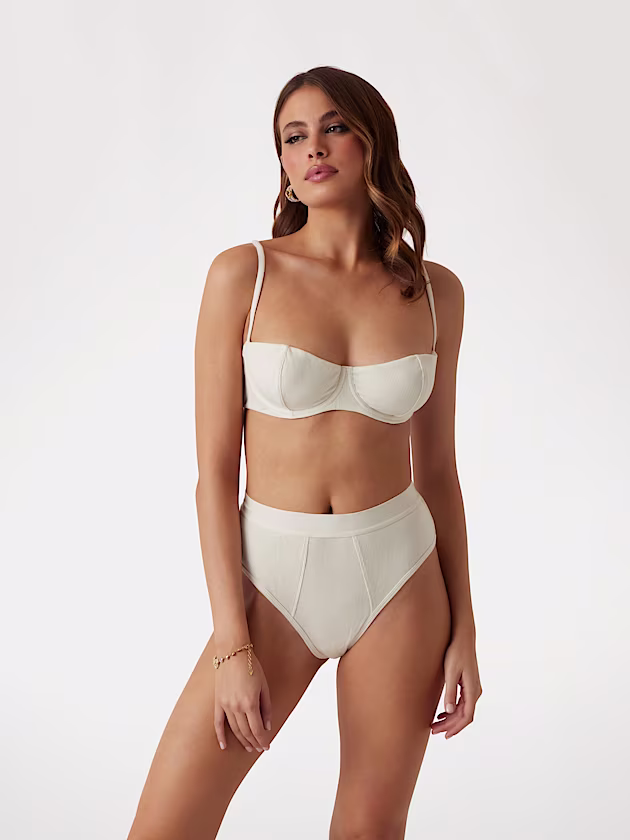 Tessa rib knit balconette bra - GUESS