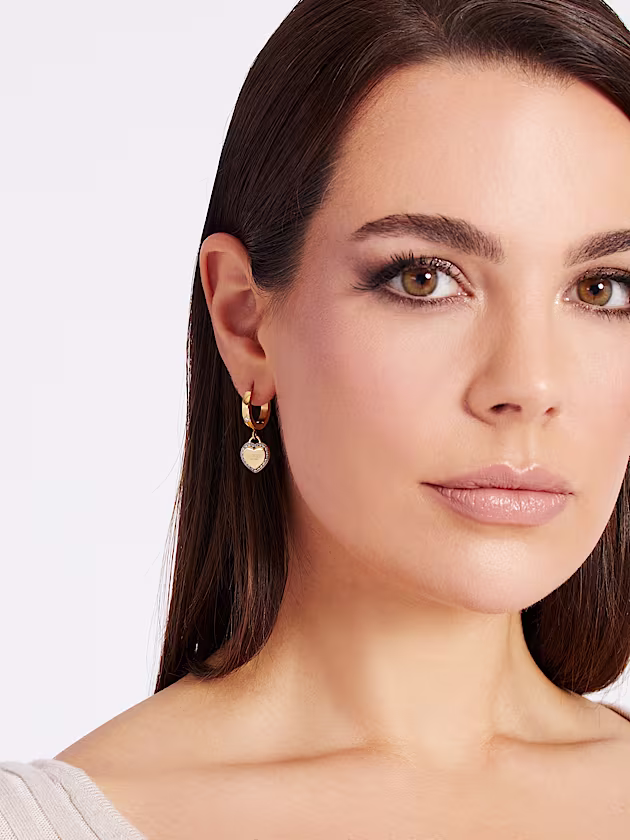 Fine heart earrings - GUESS