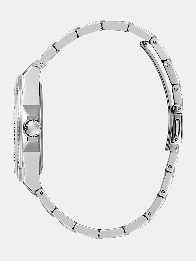 Multi-function watch with crystal appliqué detailing - GUESS