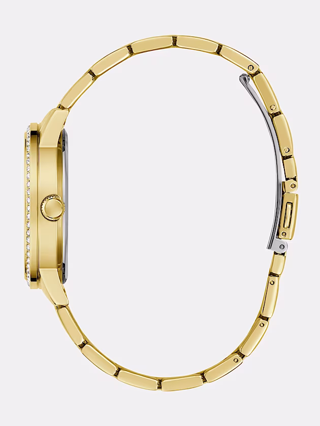 Analogue watch with flower on dial - GUESS