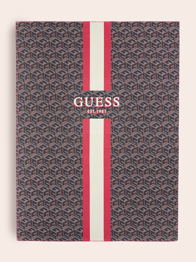 G cube logo pile blanket - GUESS