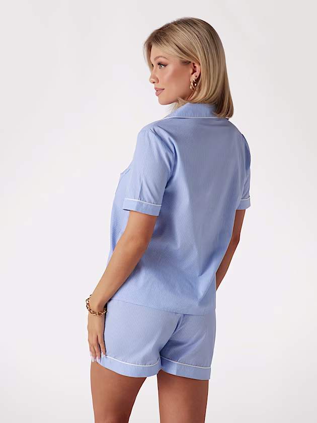 Marta pinstriped shorty pajama set - GUESS