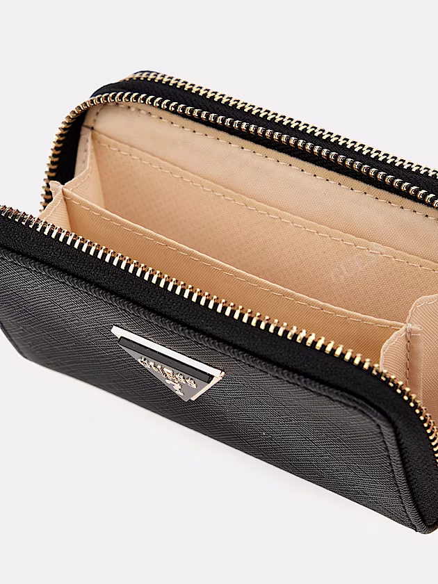 Saffiano Triangle Logo Mini Wallet - GUESS