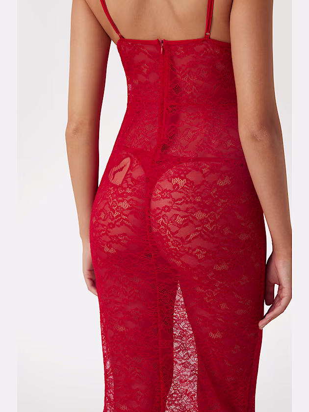 Vanessa stretch-lace midi dress - GUESS