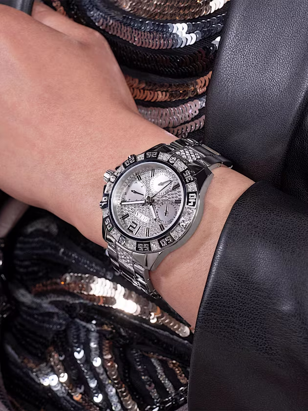 Multi-function crystal watch - GUESS
