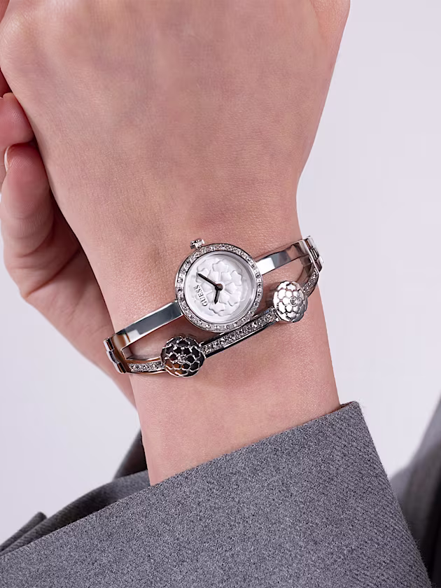Analogue watch with floral detail - GUESS