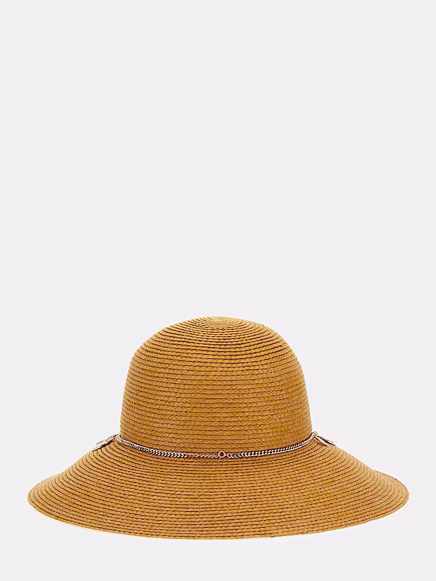 Charm-detail wide-brimmed hat - GUESS