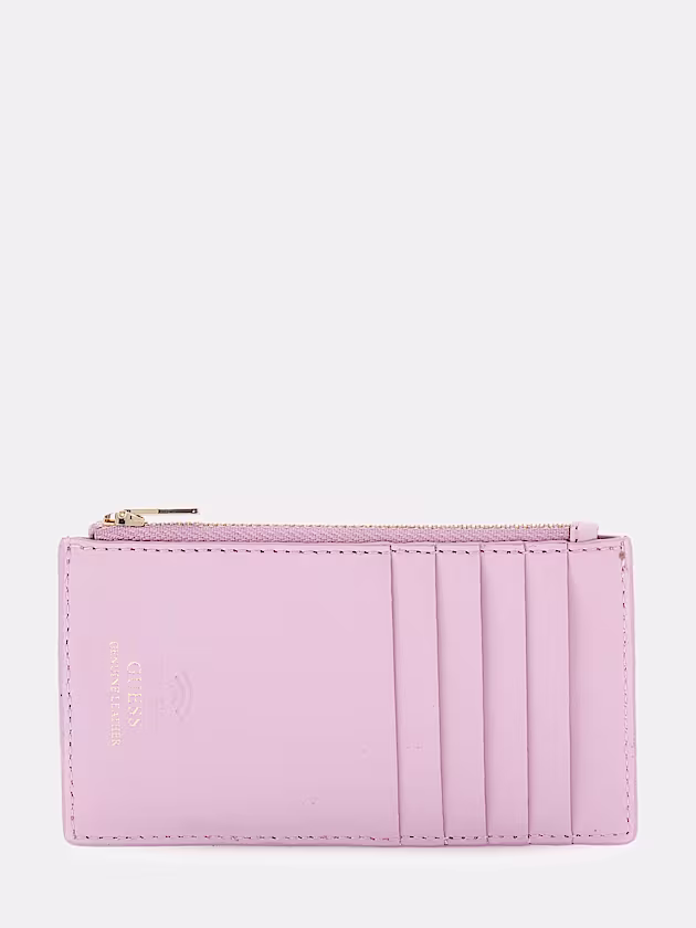 G Elite Genuine Leather Credit Card Holder - GUESS