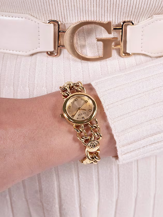 Analogue watch with floral detail - GUESS