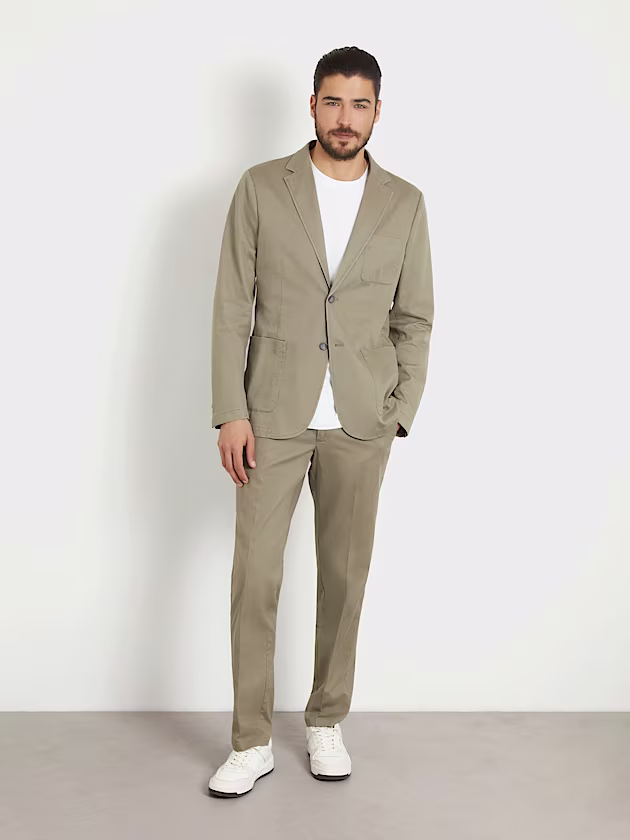 Linen blend slim pant - GUESS