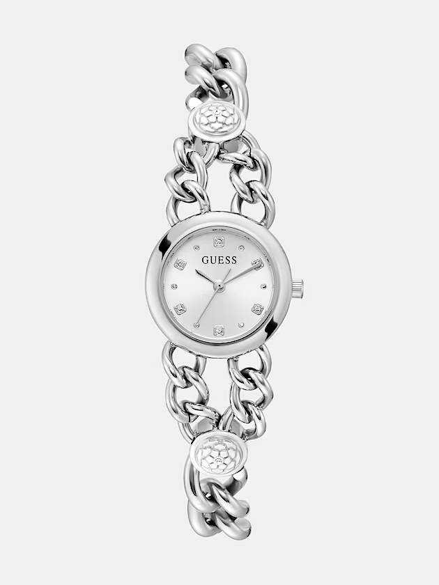 Analogue watch with floral detail - GUESS