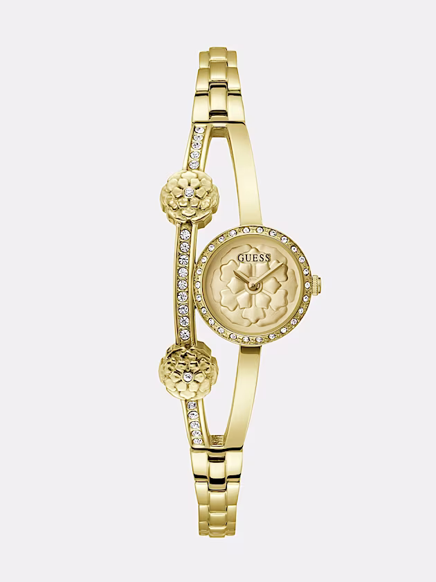 Analogue watch with floral detail - GUESS