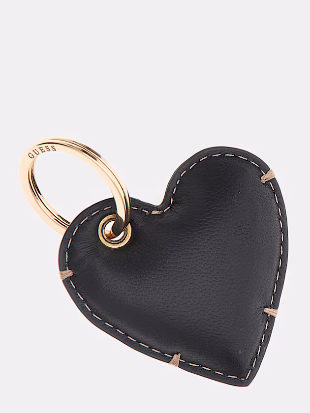 Genuine leather heart keychain - GUESS