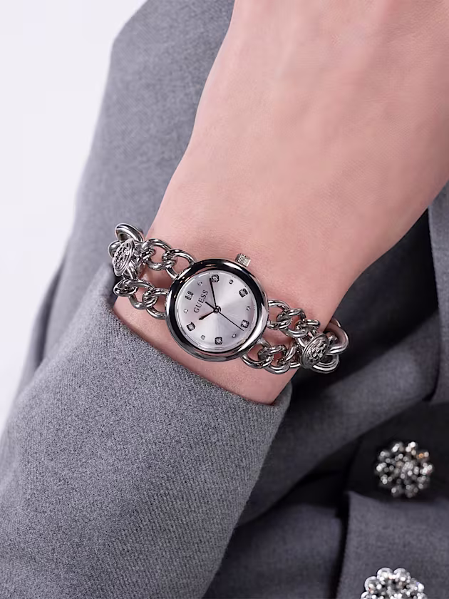 Analogue watch with floral detail - GUESS