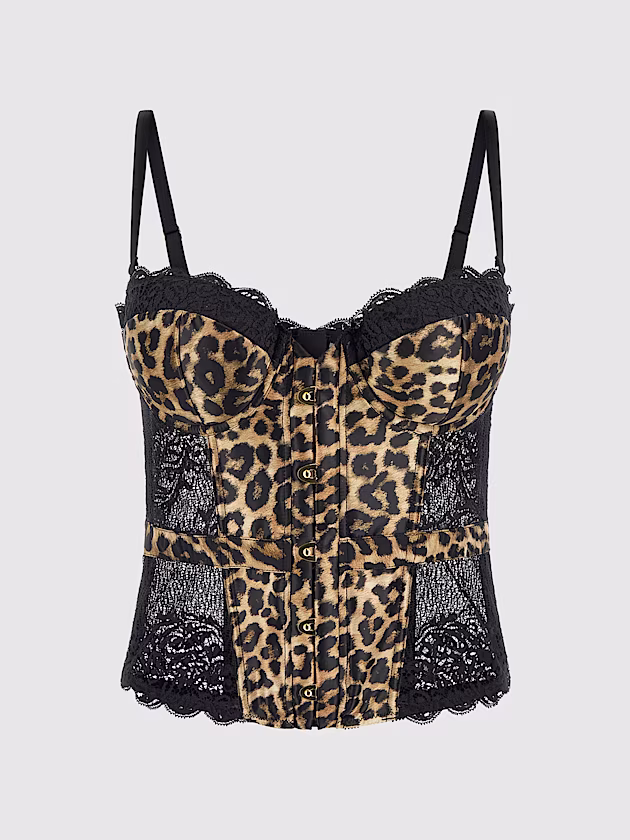 Nina animalier padded bustier - GUESS