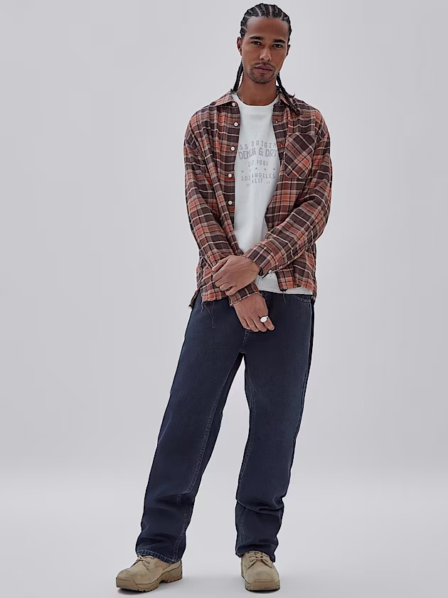 Flannel ghingham check shirt - GUESS