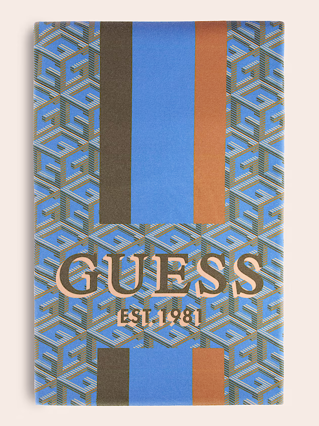 G cube logo pile blanket - GUESS