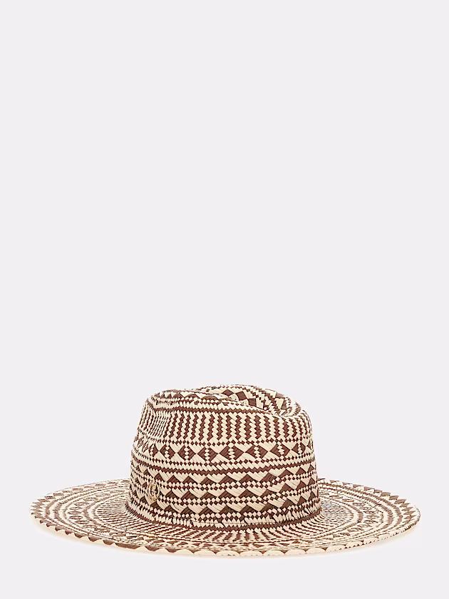 Geometric-design straw hat - GUESS